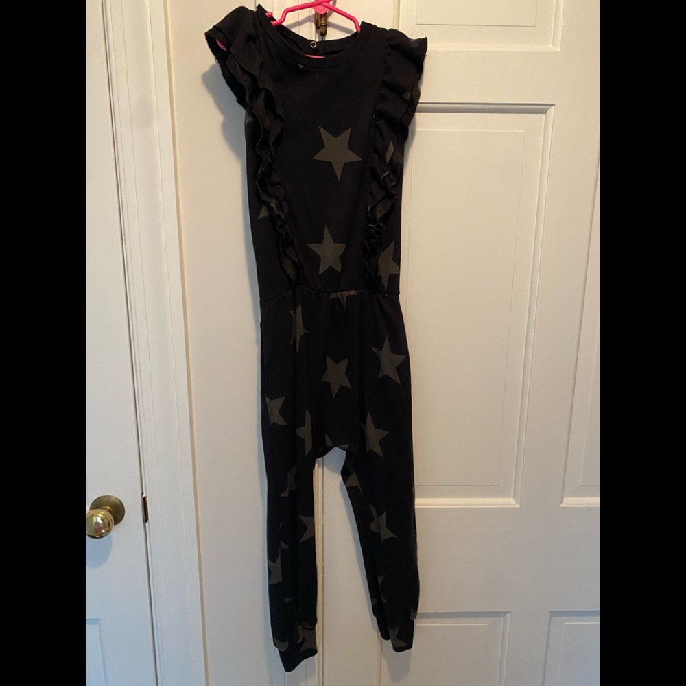 Nununu Jumpsuit Black star size 6-7